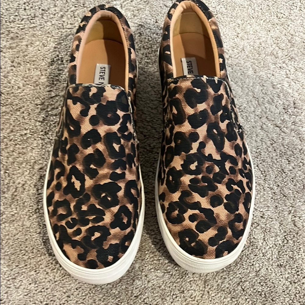 Steve Madden Leopard Print Slip-On Sneakers 11